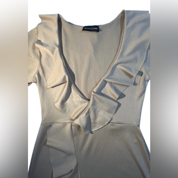 Pretty Little Things Frill Detail Faux Wrap Dress, Size 2 - Picture 4 of 6